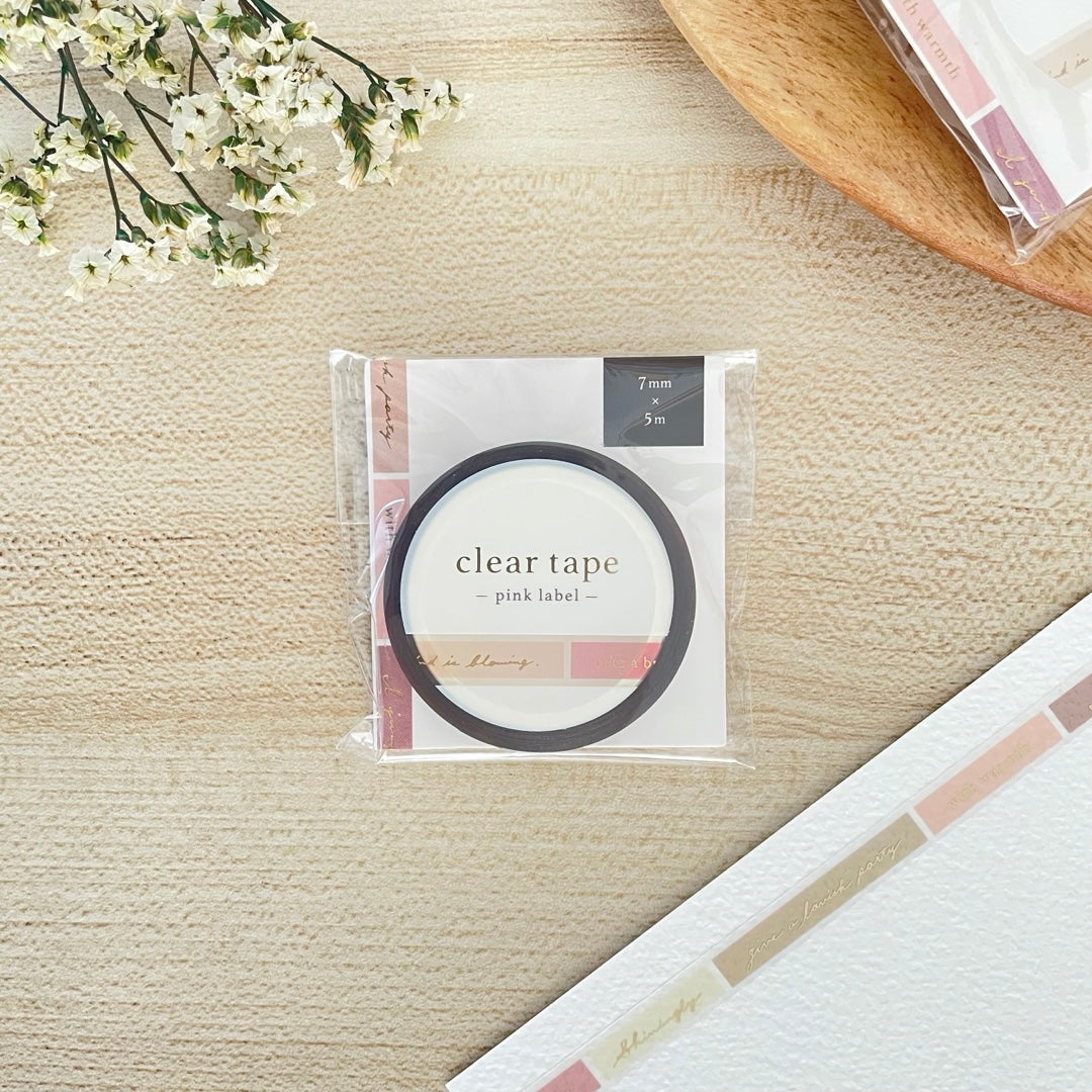 Clear Tape - 7mm | Pink Label