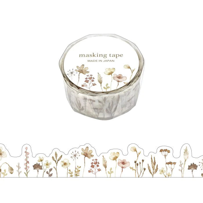 Masking Tape - Brown Flowers