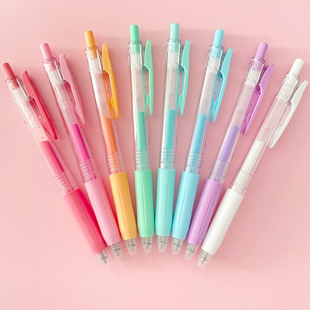 Zebra Sarasa Clip Gel Pens | 8 pack - Milk Color