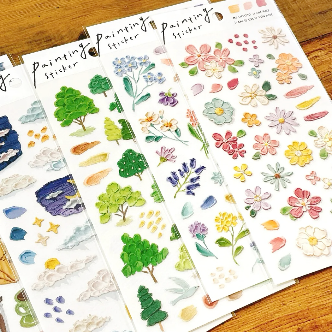 Painting Series Sticker - Flowers (Forest)