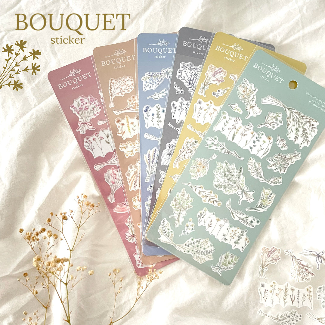 Bouquet Sticker - Pink