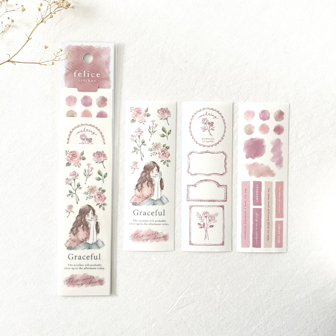 Felice Sticker - Pink Flower