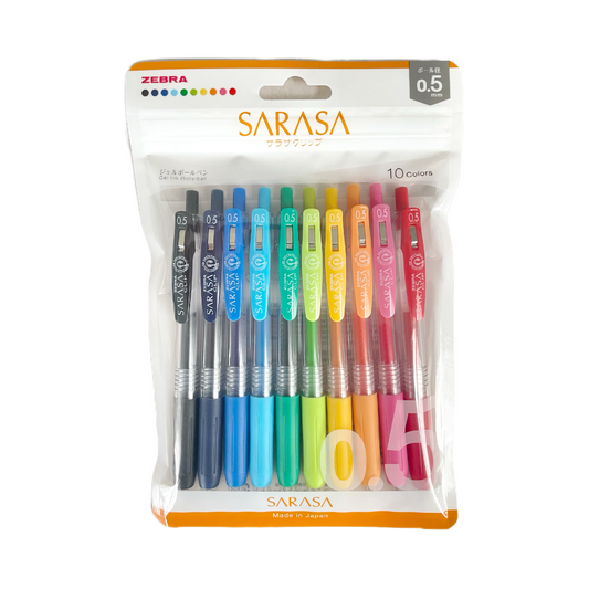 Zebra Sarasa Clip Gel Pens | 10 pack
