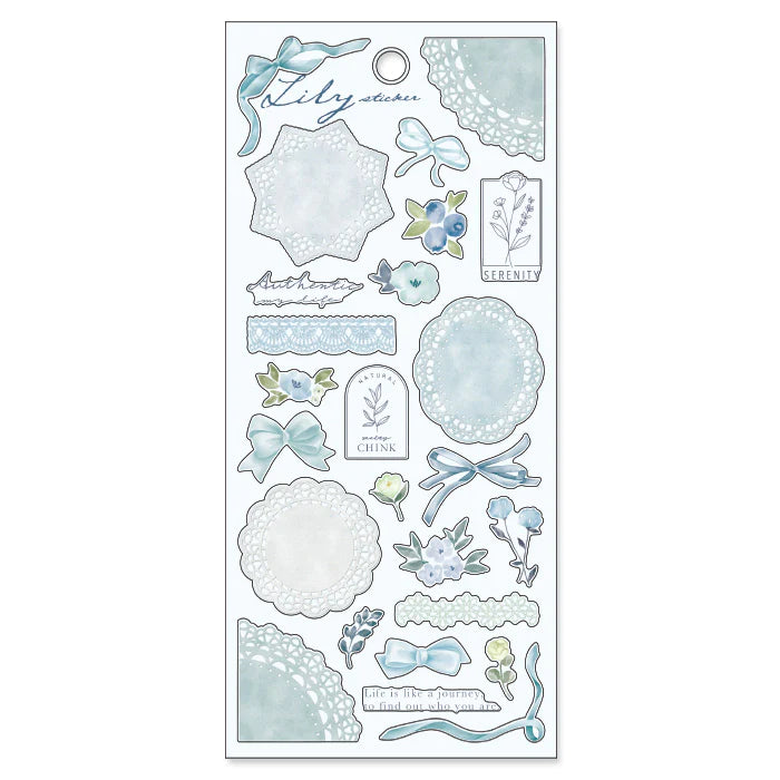 Lily Sticker - Pearl Blue