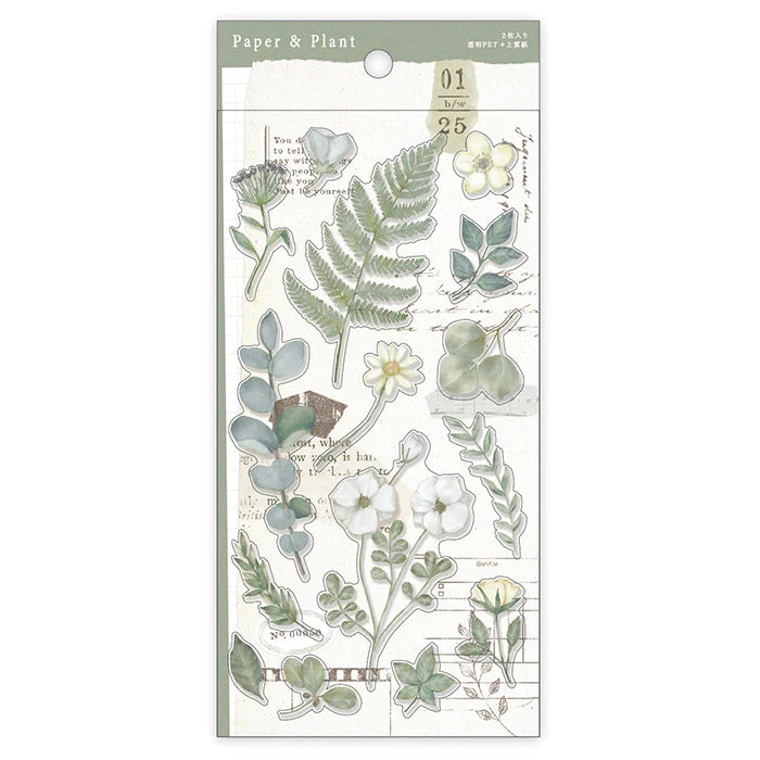 stickers_paperplant_green_japanese stationery_mizunooto