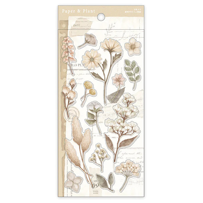 stickers_paperplant_beige_japanese stationery_mizunooto