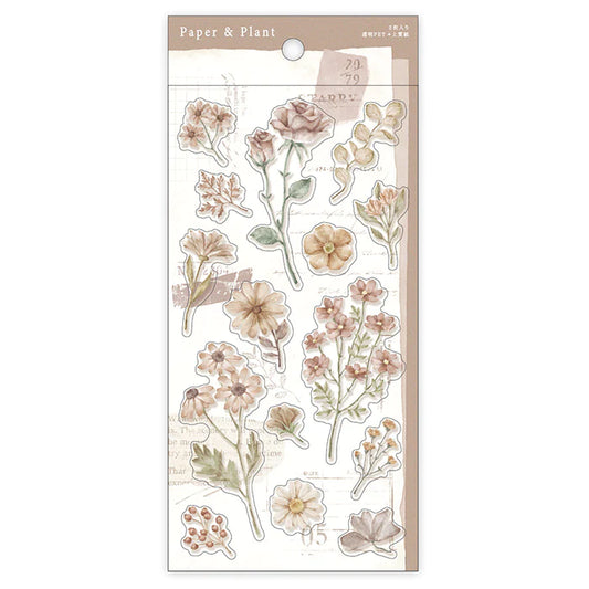 stickers_paperplant_brown_japanese stationery_mizunooto