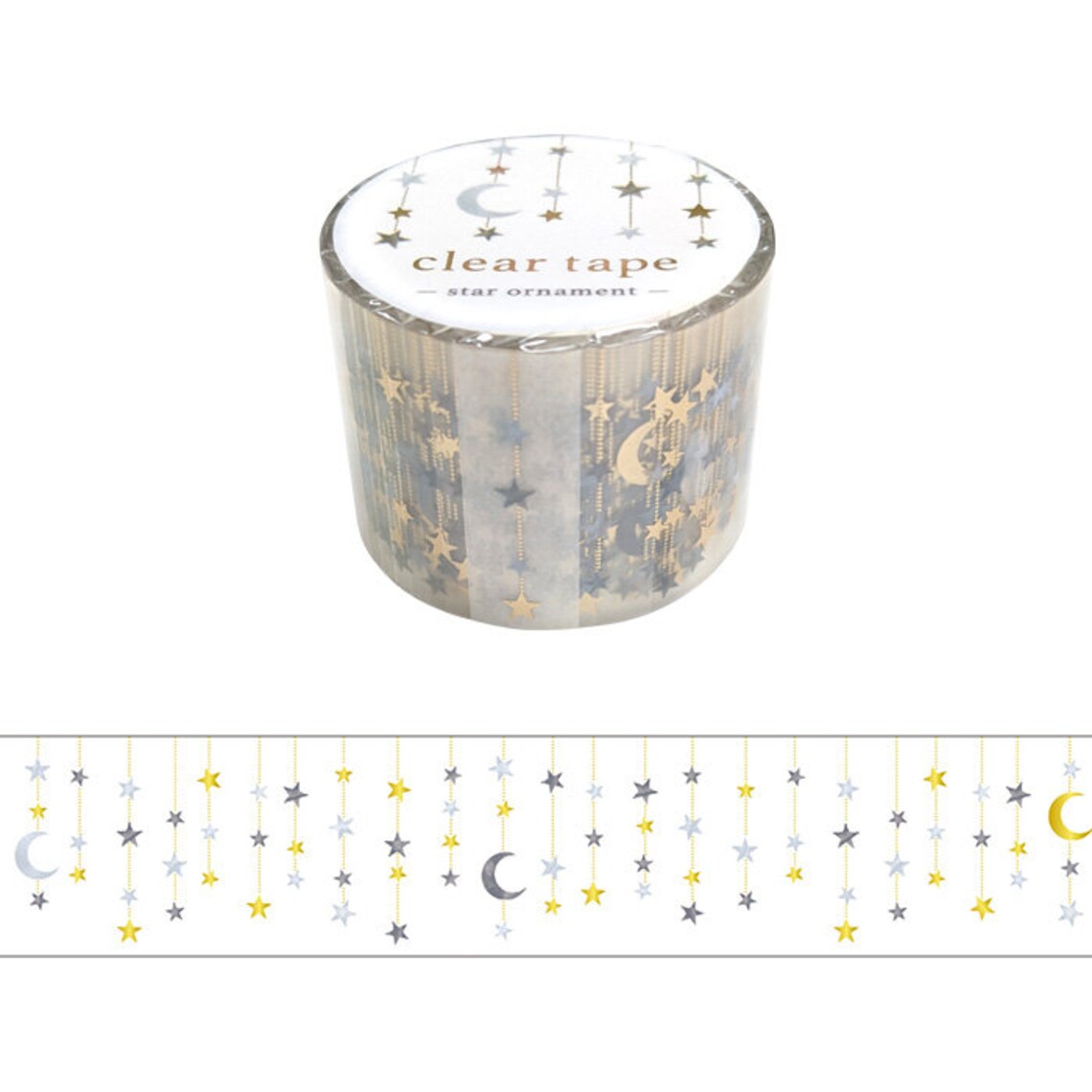 clear washi tape_star ornamental_japanese stationery_mizunooto