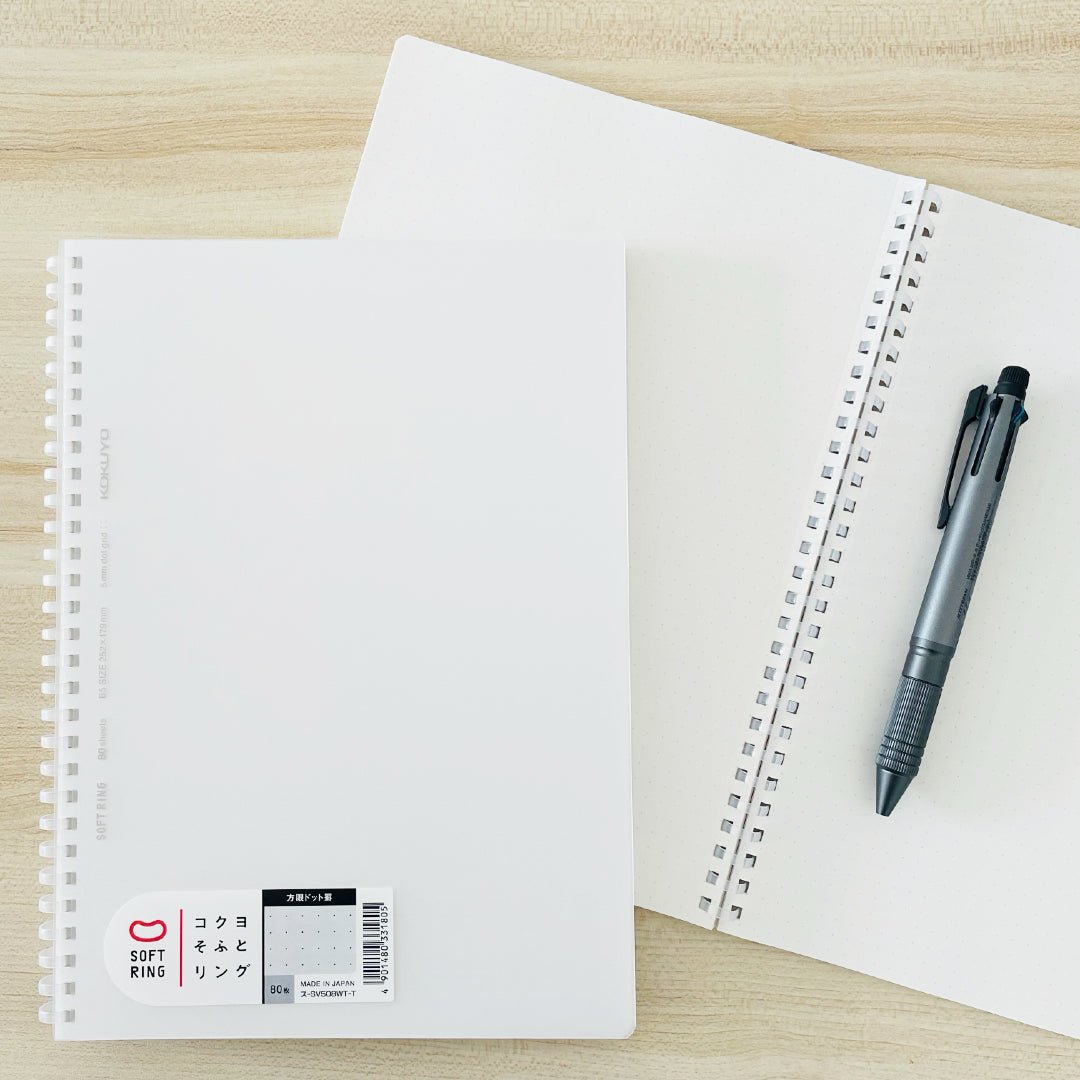 Kokuyo Soft Ring Notebook - Clear | Dot Grid