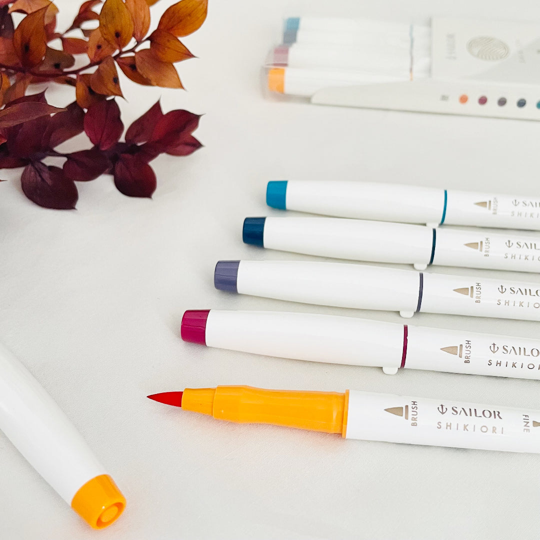 Sailor Shikiori Brush Pens | 5 pack - Autumn