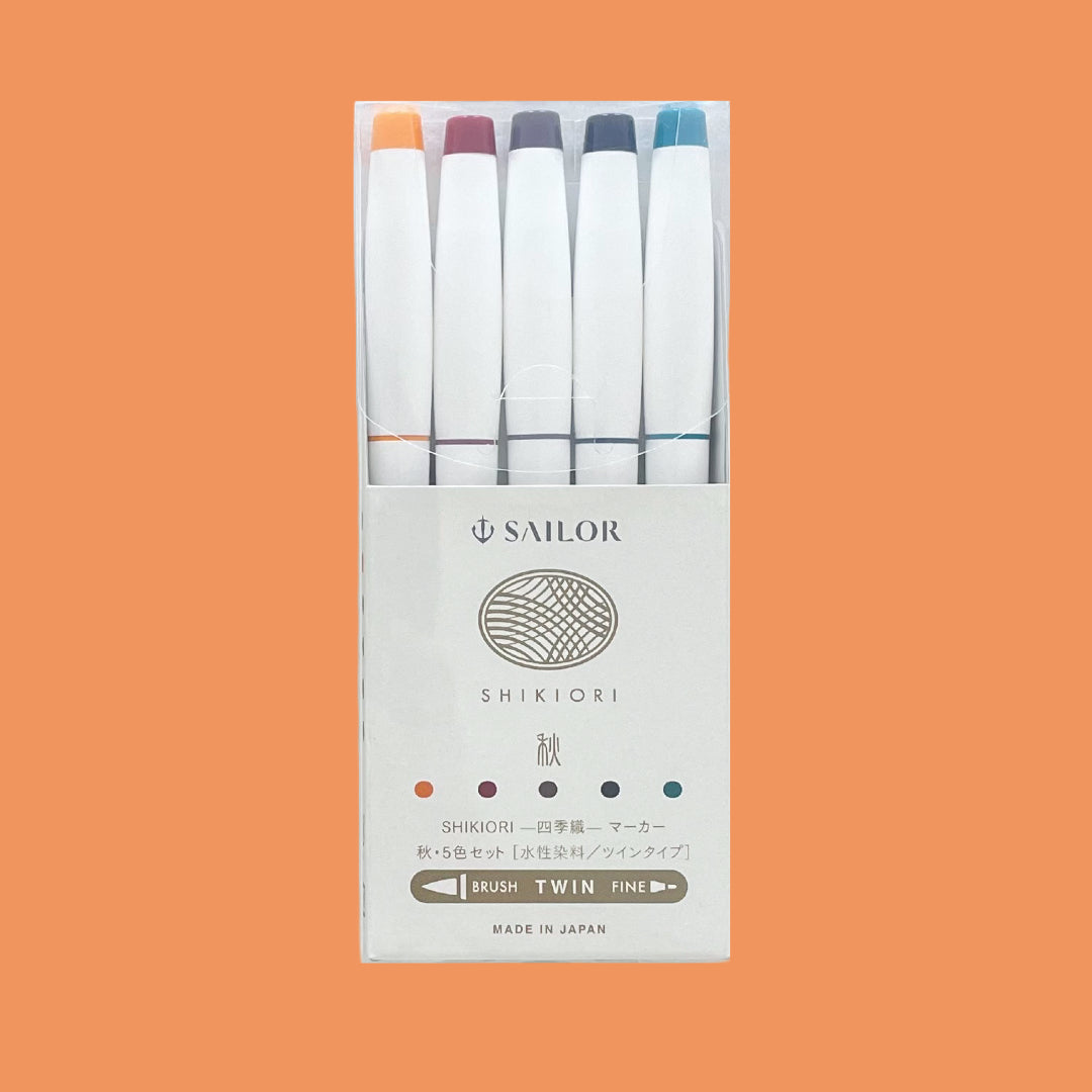 Sailor Shikiori Brush Pens | 5 pack - Autumn