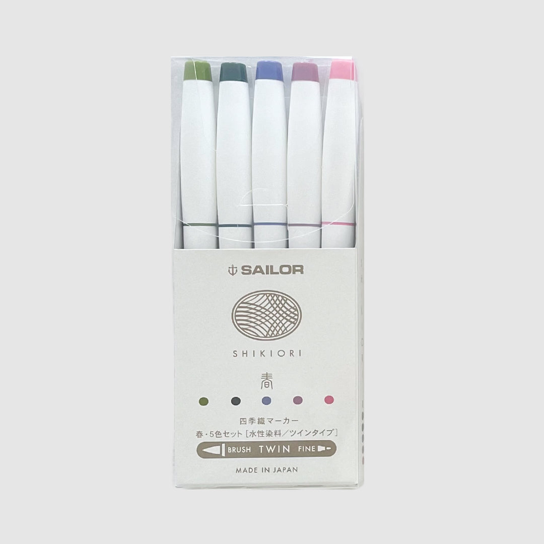 Sailor Shikiori Brush Pens | 5 pack - Spring