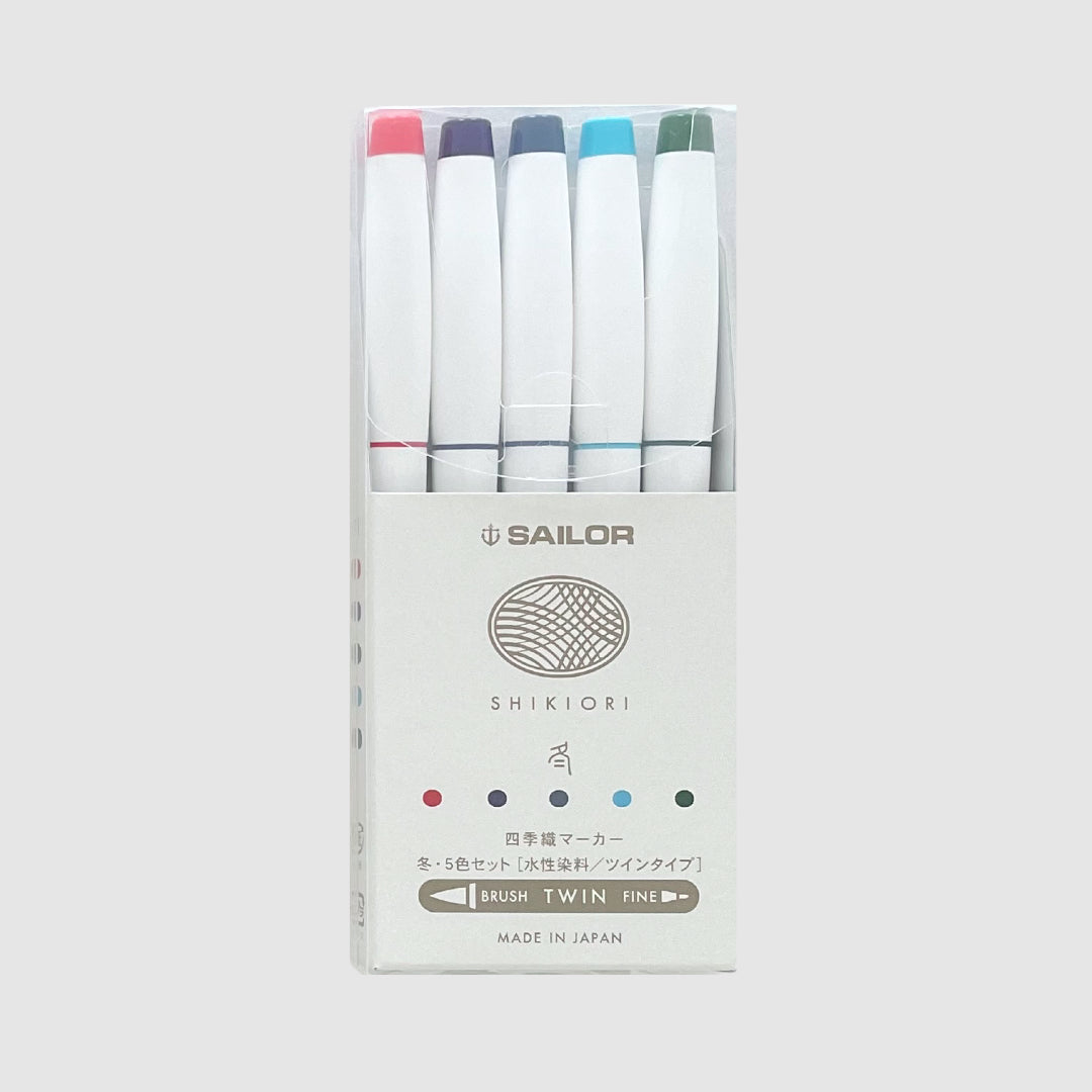 Sailor Shikiori Brush Pens | 5 pack - Winter