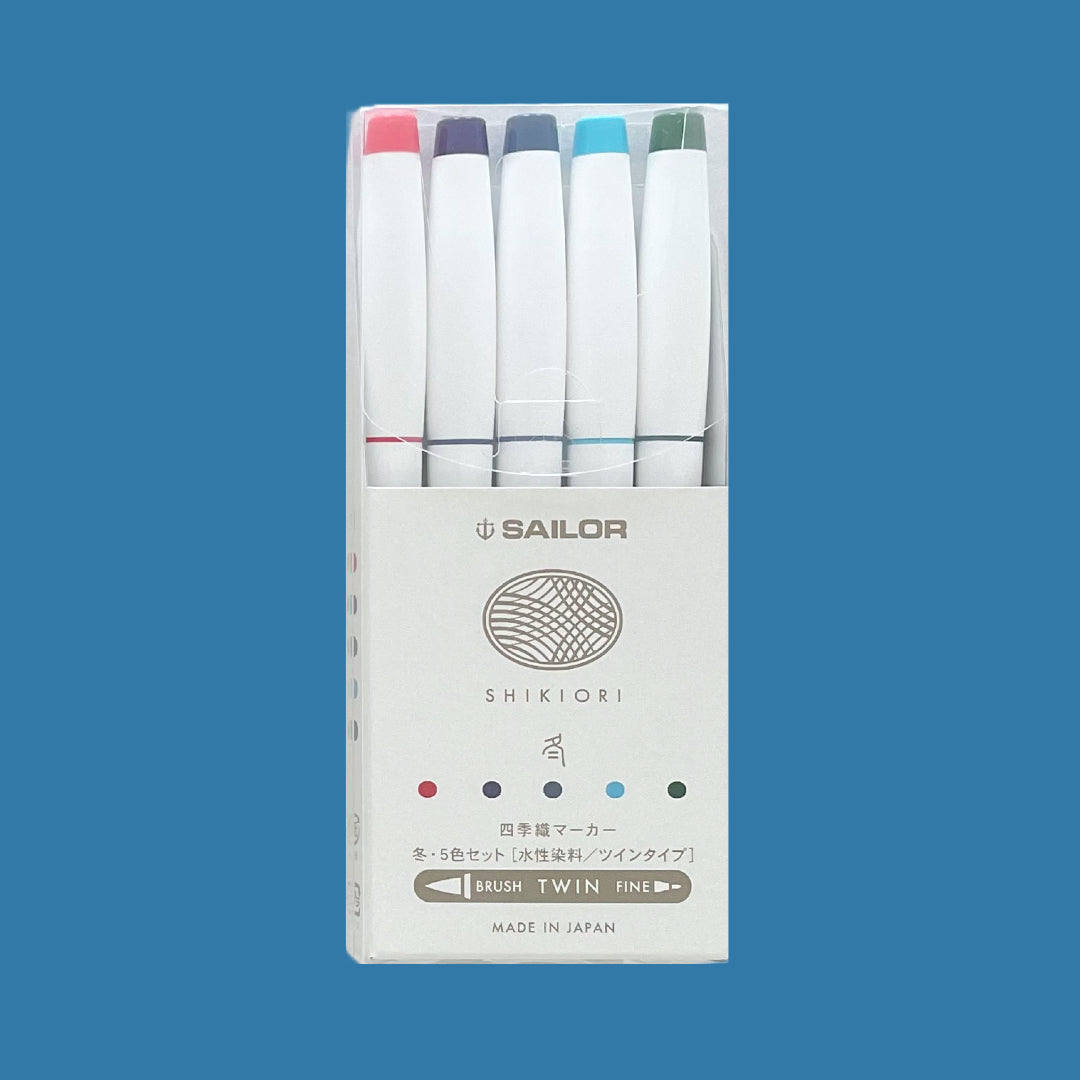 Sailor Shikiori Brush Pens | 5 pack - Winter